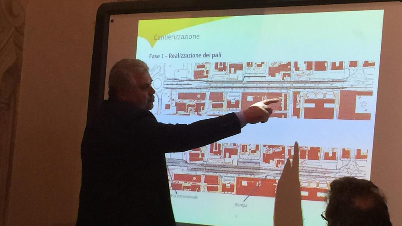 Antonio Scalamandrè dell'Anas illustra il progetto in commissione