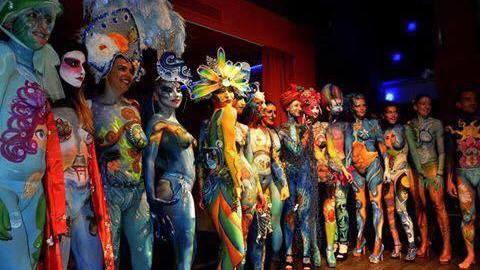 Body painting, modelle "opere d'arte" viventi a La Villa Resort