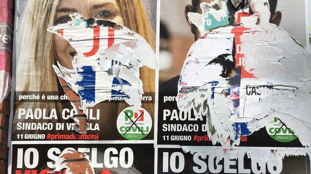 Strappati manifesti della Covili: denuncia
