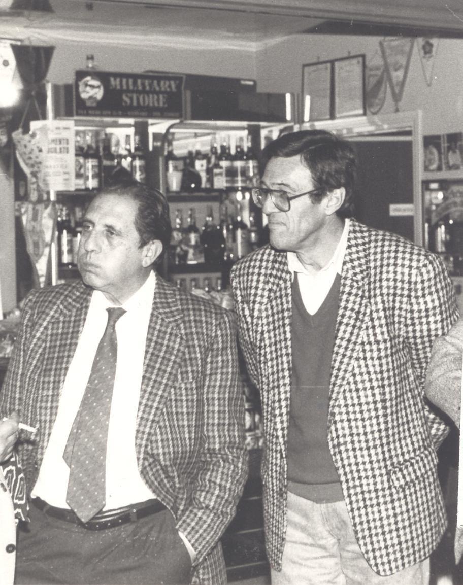 Dino Milia con Mario De Sisti nel 1989