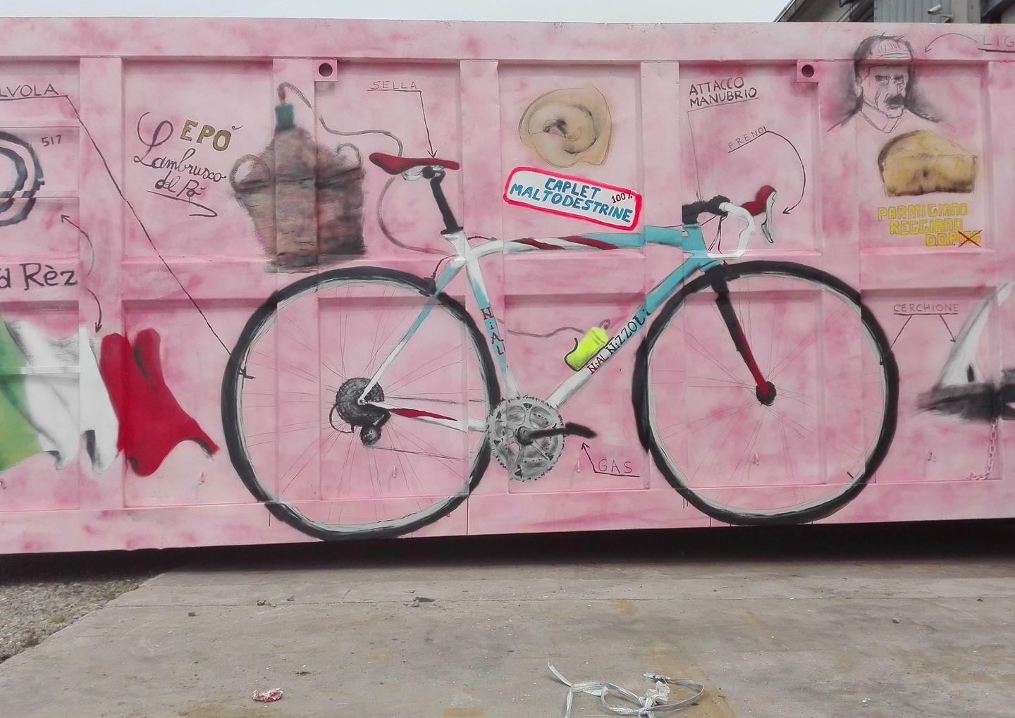 La street-art rende omaggio ai campioni del Giro d’Italia 