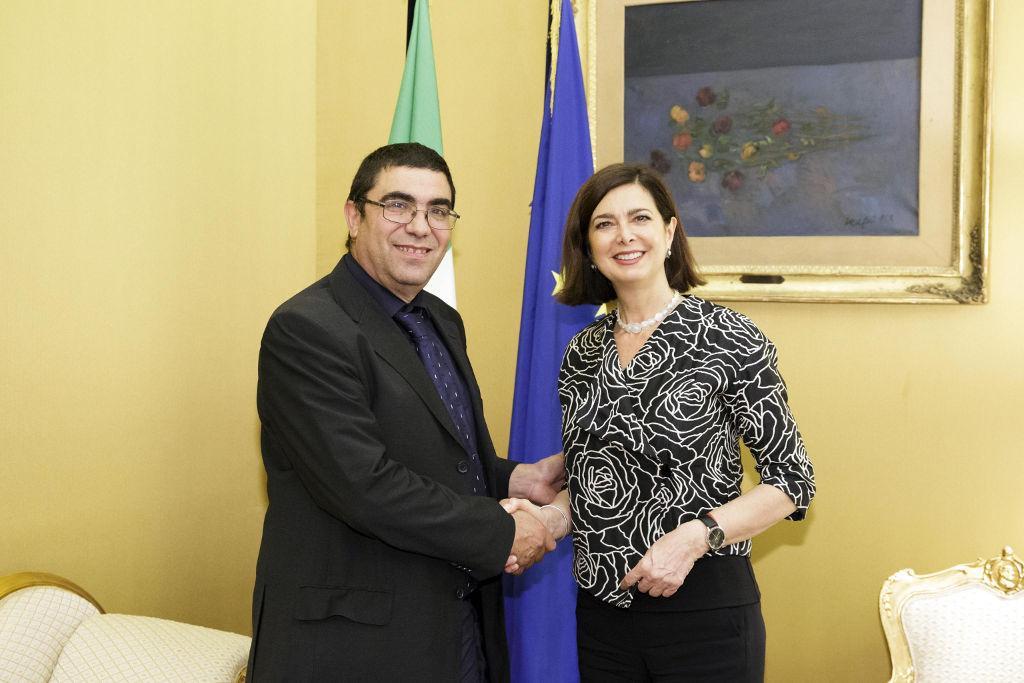 Fortunato Ladu e Laura Boldrini