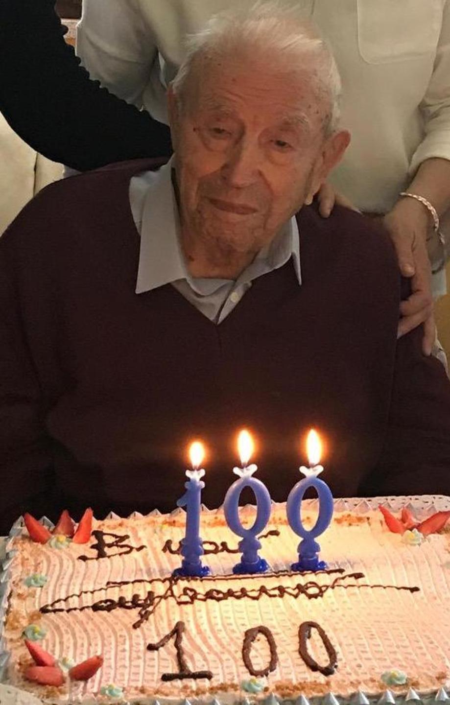 I cento anni dell’alpino Mazzoli 