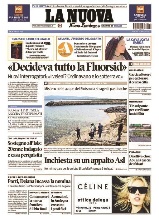 La Nuova Sardegna - Prima Pagina - 19 maggio 2017