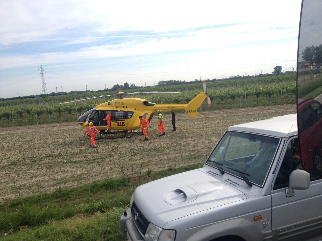 L'incidente di Camerlona con una Ferrari coinvolta