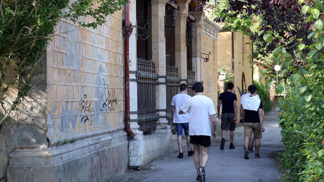 Sui muri esterni e sulla staccionata delle Tamerici intanto continuano ad apparire scritte dei writer (Foto Nucci)