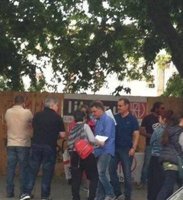 Centro intermodale sit-in di Libe.r.u. in via Padre Ziranu