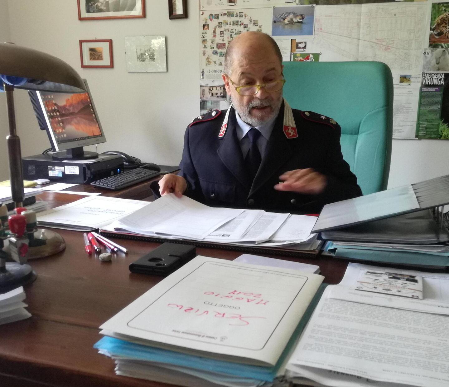 Il comandante della Polizia muncipale di Monsummano, Vinicio Nannini
