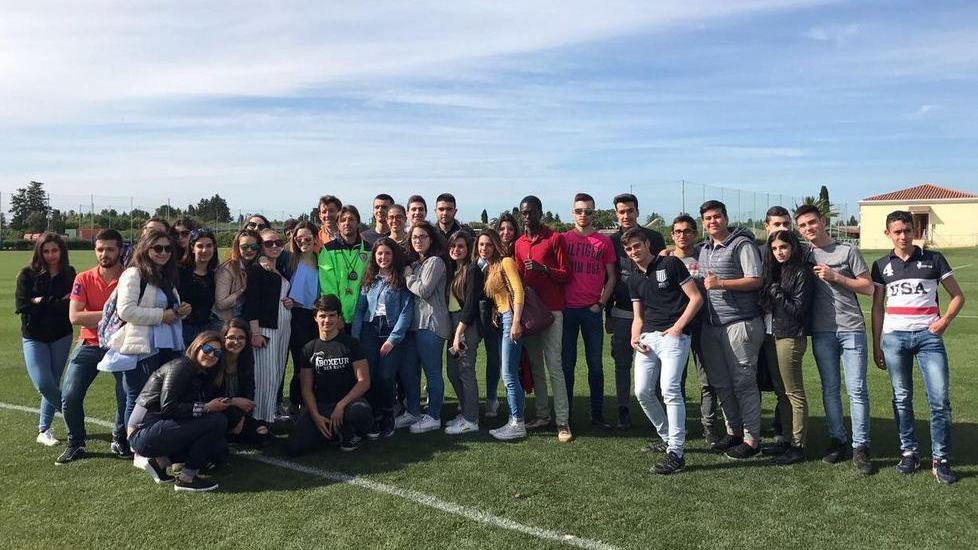Gli studenti dell’Itc Satta in visita al Cagliari calcio