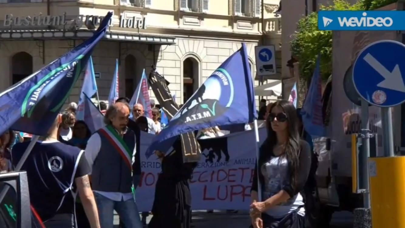 Il sindaco Parodi durante la manifestazione a Grosseto