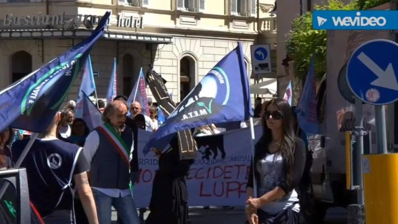 Il sindaco Parodi durante la manifestazione a Grosseto