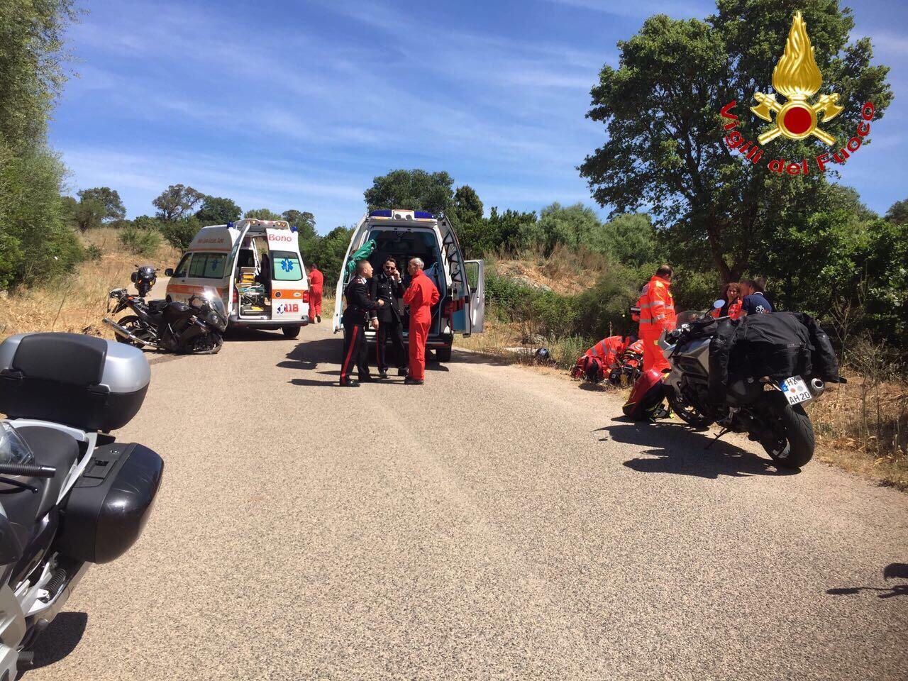 Bono, cade in curva: ferito un motociclista