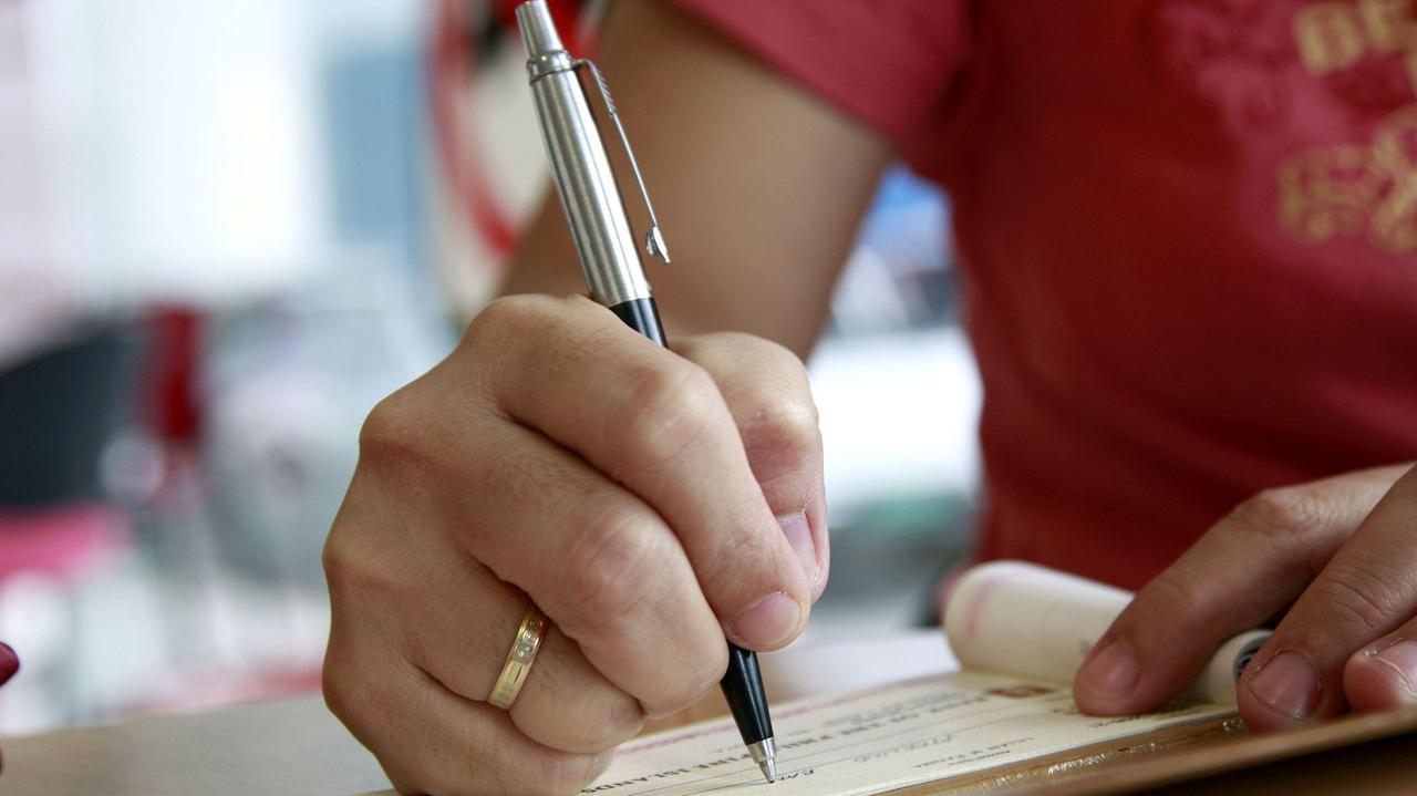 La compilazione di un assegno circolare