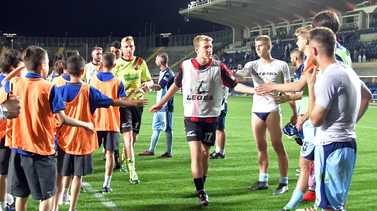 Un'immagine del match contro l'Albinoleffe