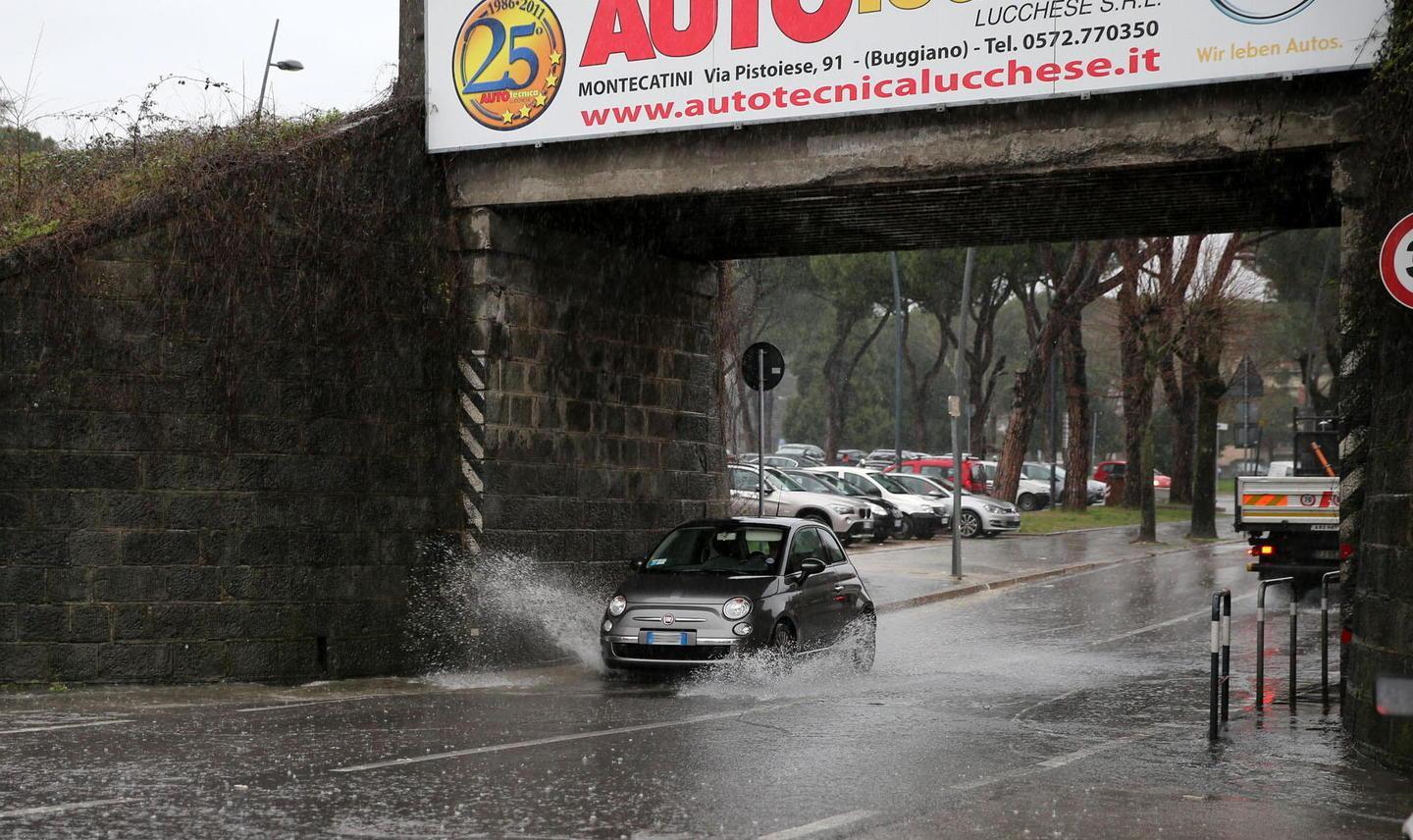 Il cavalcavia dell’ippodromo, uno dei punti critici della città in caso di pioggia