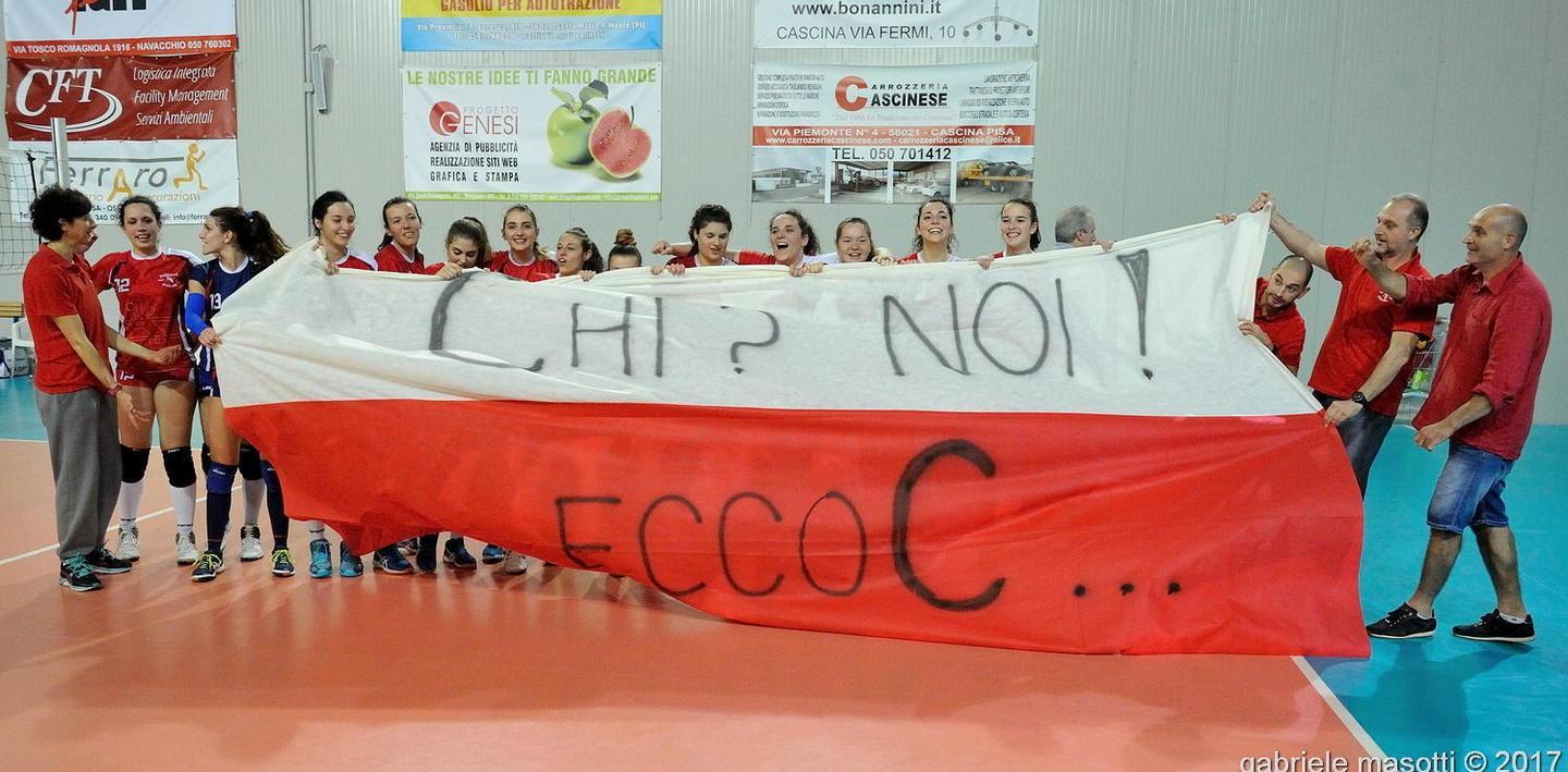 Pallavolo Cascina in festa per la promozione in C 