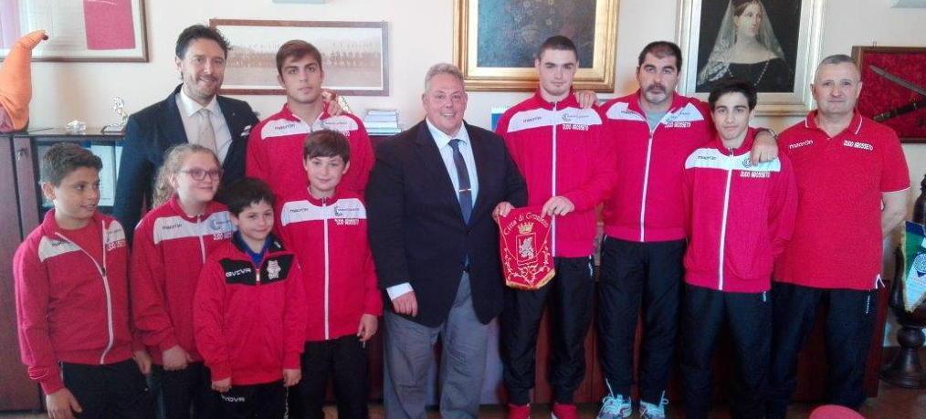 I tricolori Juniores ricevuti in municipio