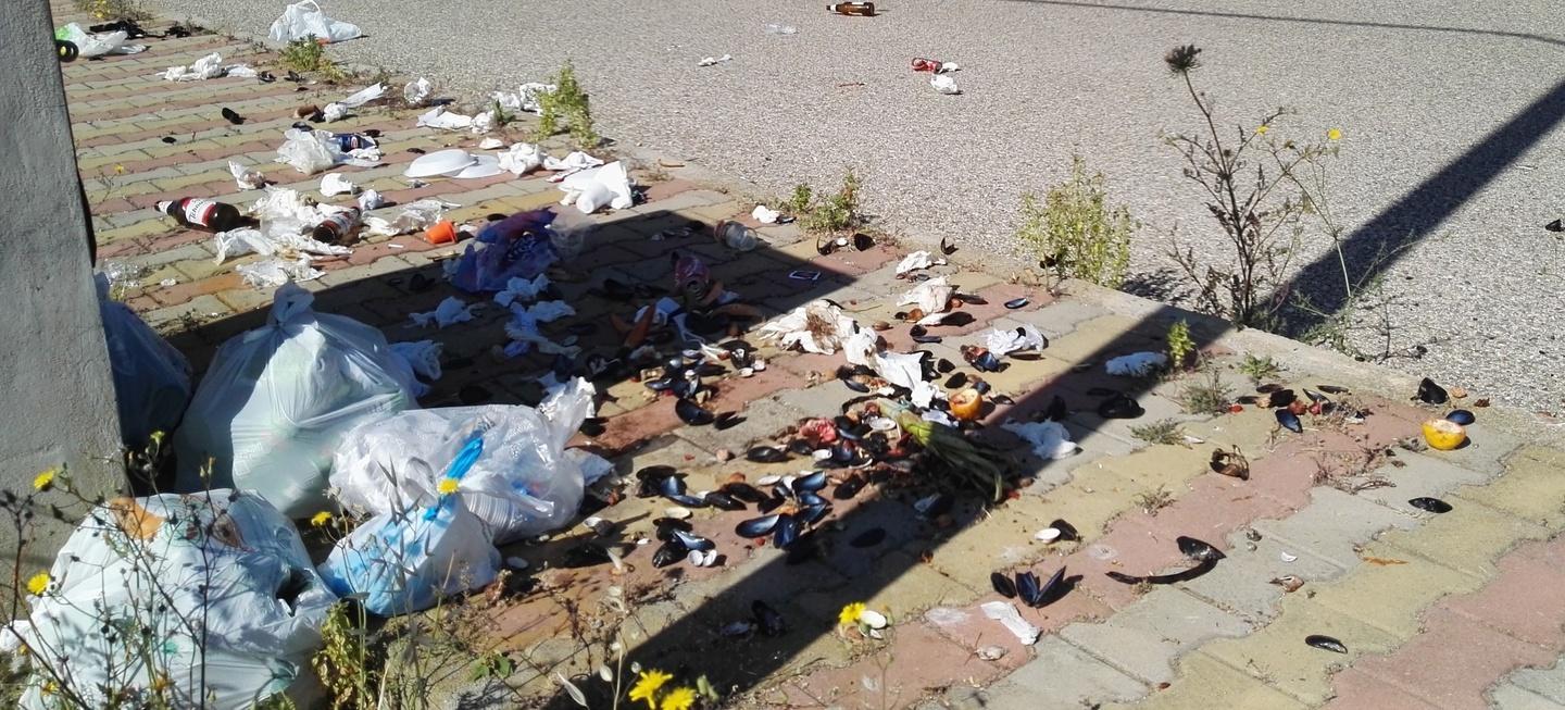 A S’Ena e sa chitta immondizia in strada 