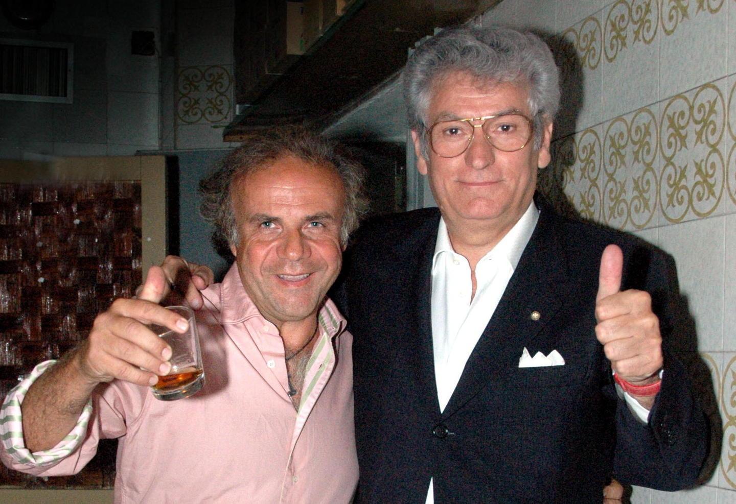 Jerry Calà con il patron della Capannina Gherardo Guidi