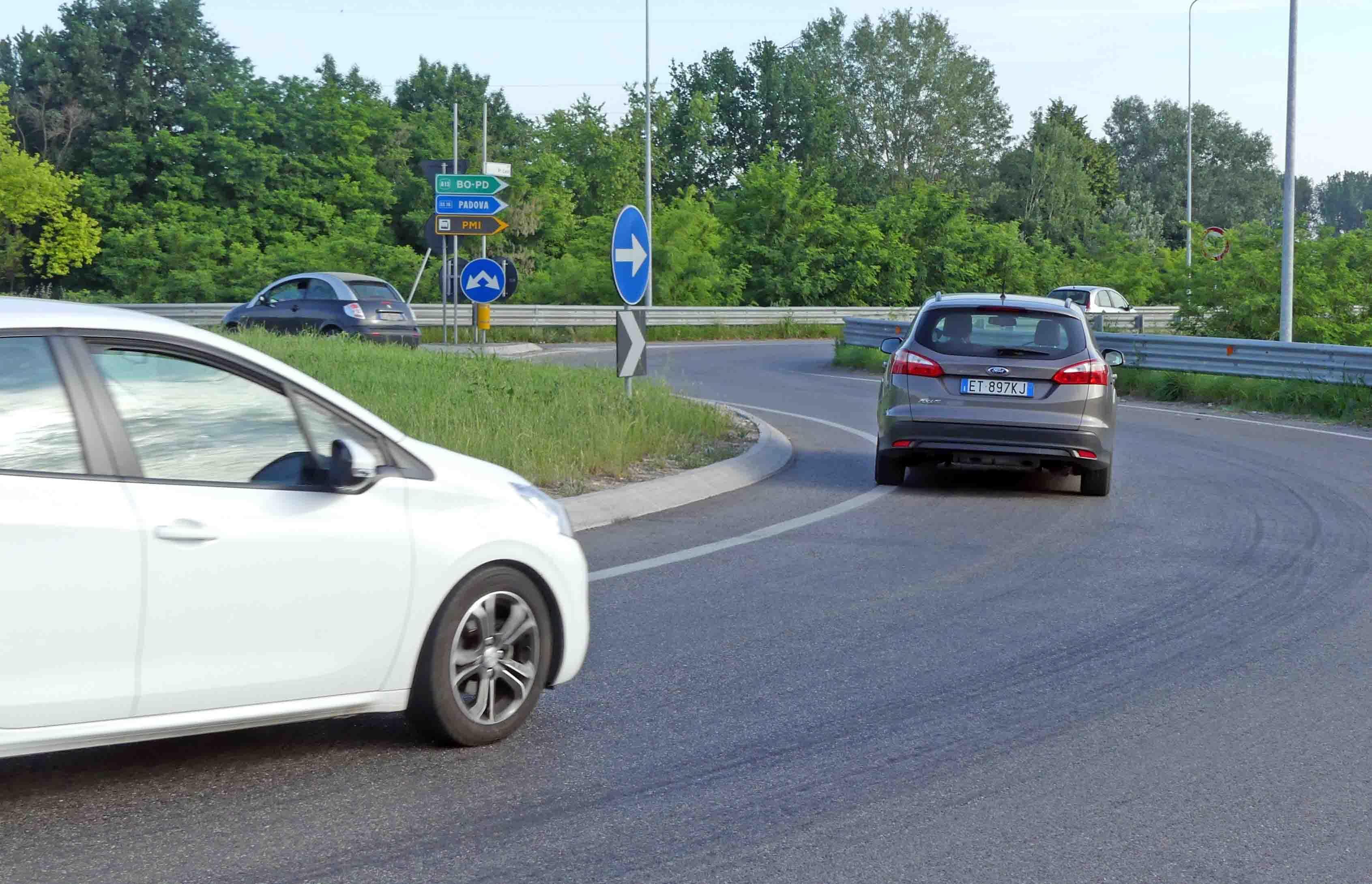La rotatoria dell'incidente