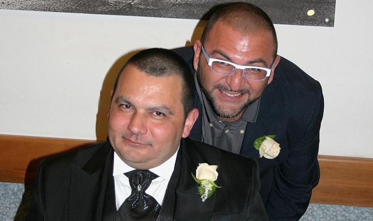 Alessandro D’Oriano, in primo piano, con il fratello Francesco