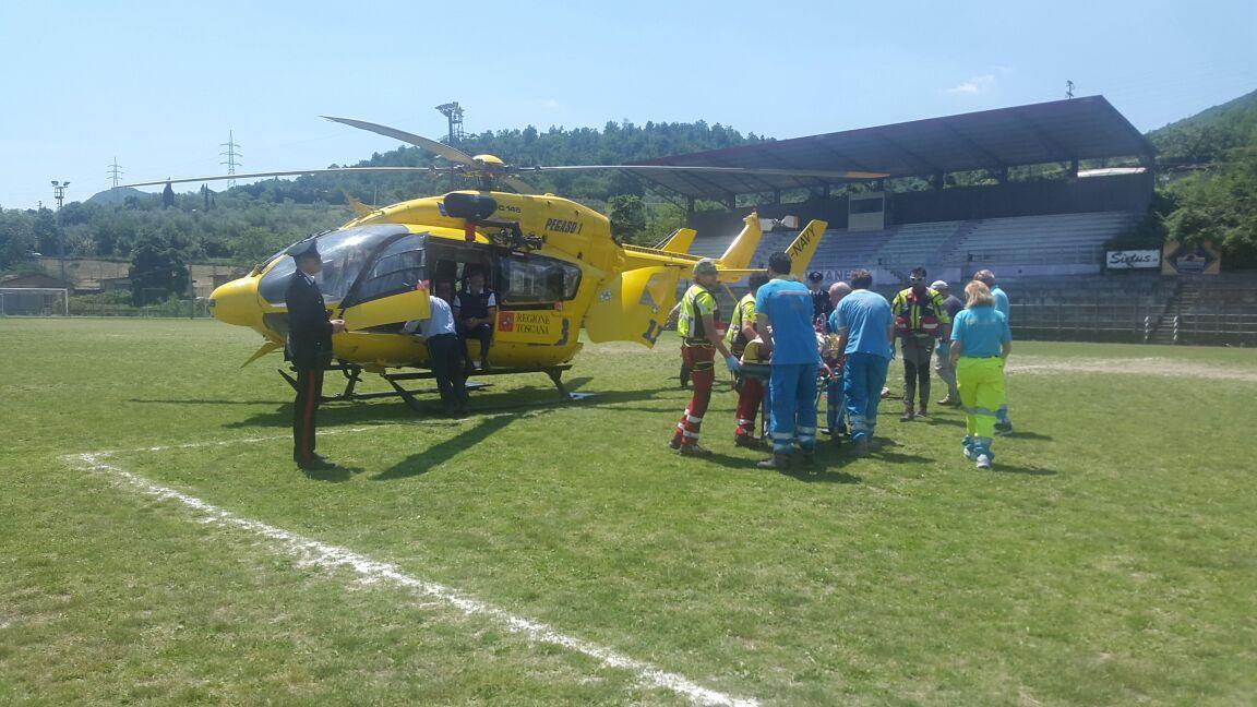 L'intervento di Pegaso al campo sportivo di Vaiano