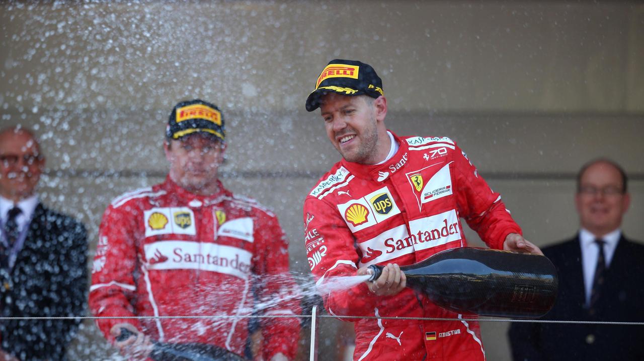 L'esultanza di Sebastian Vettel