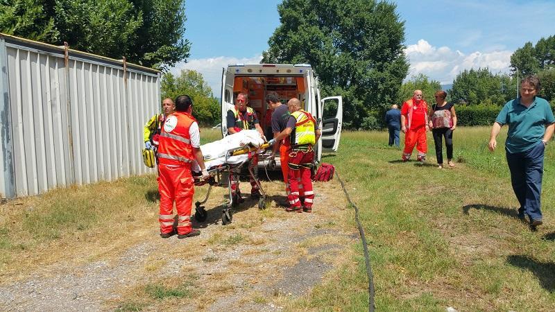 I soccorsi a Vania Vannucchi