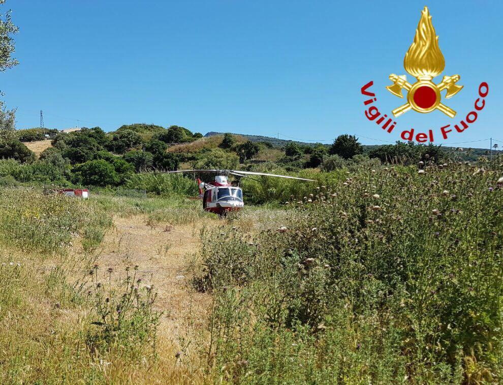 L'elicottero dei vigili del fuoco 
