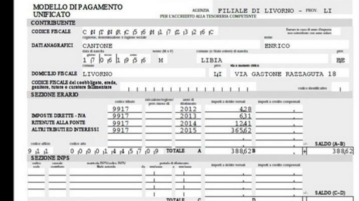 Cantone ( M5s) salda il debito con il fisco