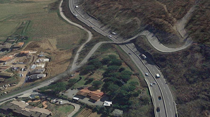 Il tratto della Fi-Pi-Li interessato dal cantiere è proprio sotto a via di Pulica, prima del cavalcavia (foto da Google