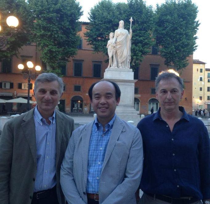 Il professor Yahagi  in visita  all’Endoscopia 