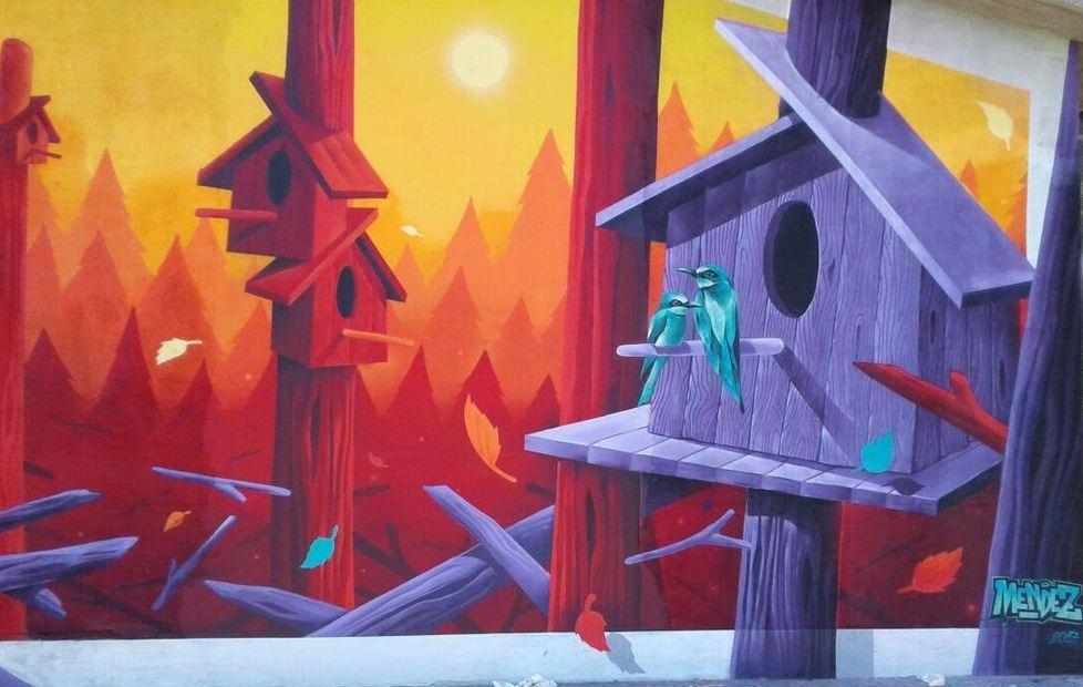 In un murales i colori della natura 