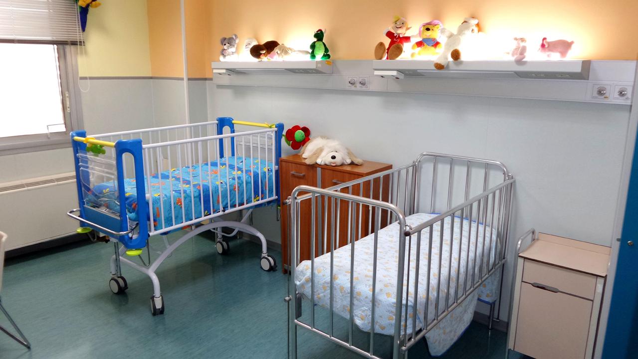 Una stanza delle cliniche pediatriche di Sassari