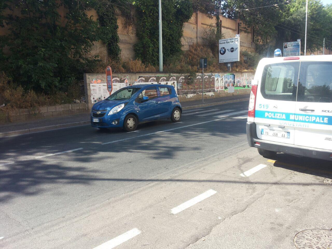 Un'immagine dell'incidente in Viale Marconi