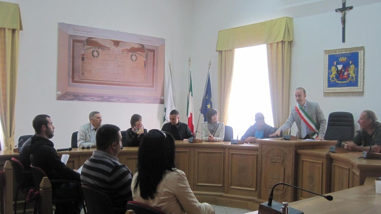 Il sindaco Pischedda saluta i cittadini
