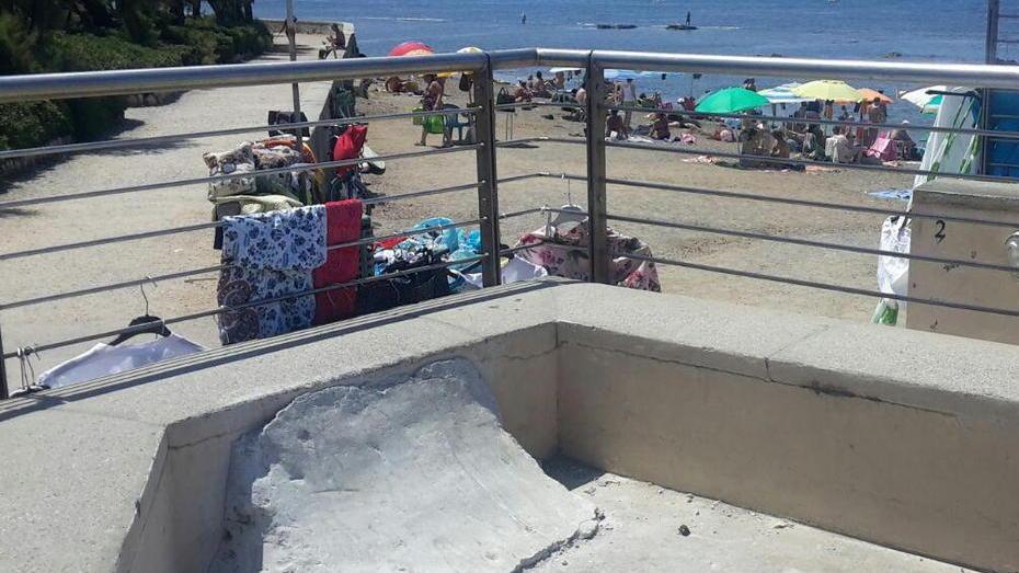 Rampa abusiva da skate sulla terrazza dei Tre Ponti