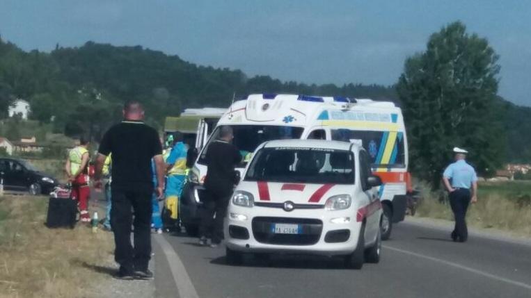 I soccorritori sul luogo dell'incidente