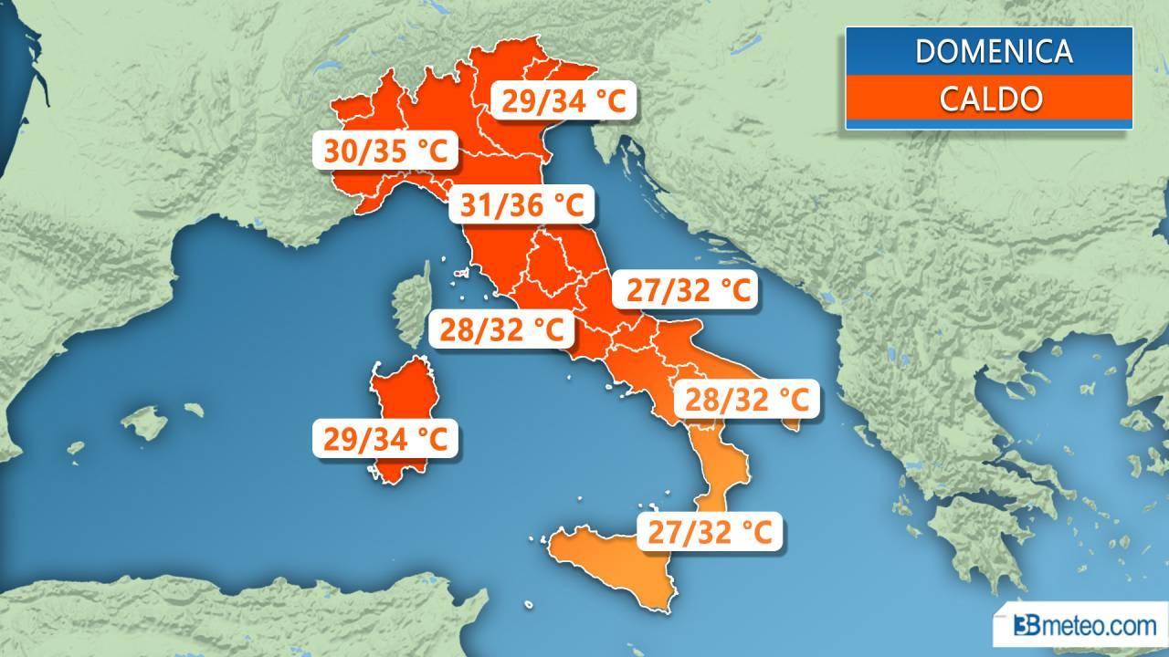 L'estate mette il turbo: punte di 36 gradi