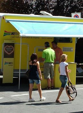 Il camper di Hera anche oggi è al mercato