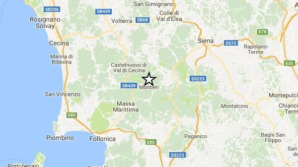 Scossa di terremoto 3.0 nel Grossetano