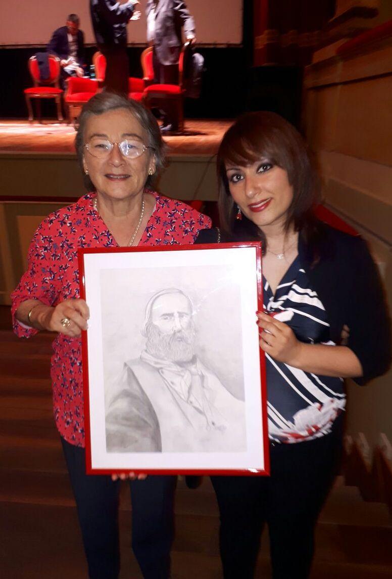 Ritratto di Garibaldi firmato Pais alla pronipote Annita