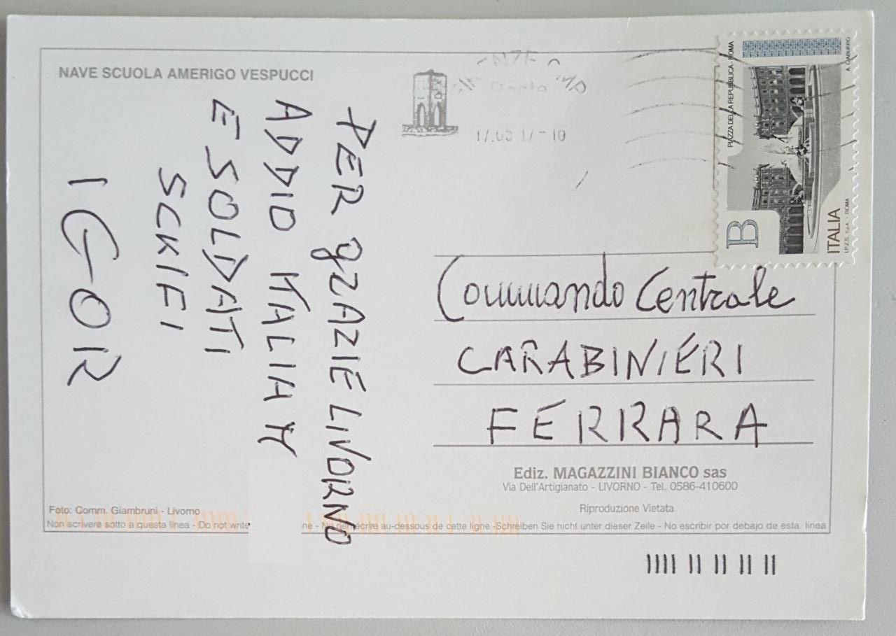 «Sono il killer, saluti a chi mi cerca»: da Livorno la cartolina firmata Igor  