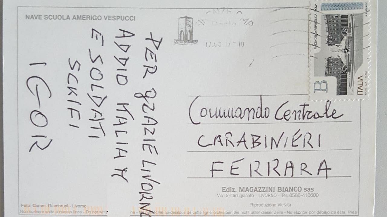«Sono il killer, saluti a chi mi cerca»: da Livorno la cartolina firmata Igor