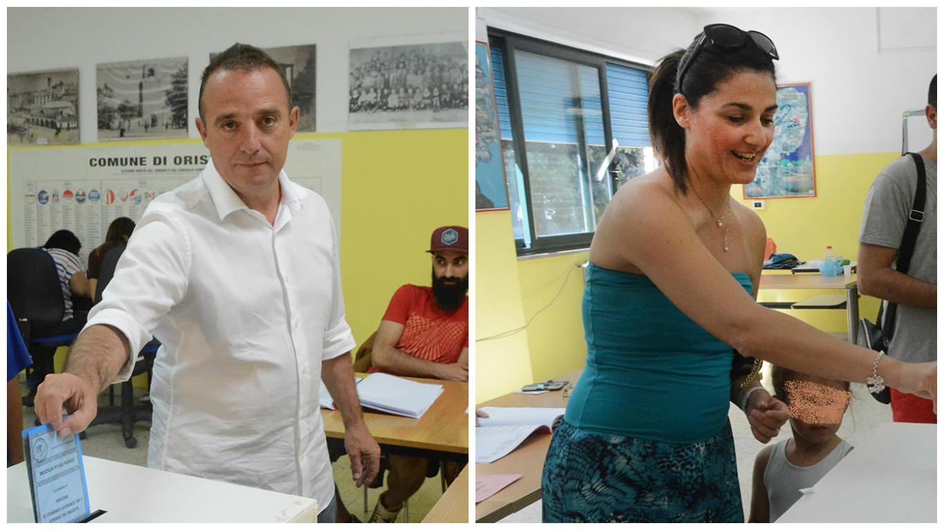 Andrea Lutzu e Maria Obinu, i due candidati al ballottaggio
