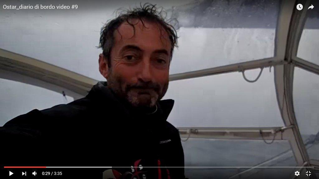 Andrea Mura durante la tempesta