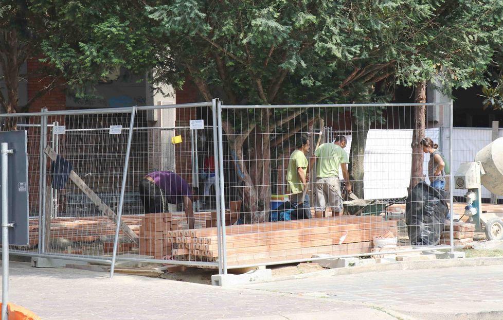 Lavori in corso in piazza Gobetti