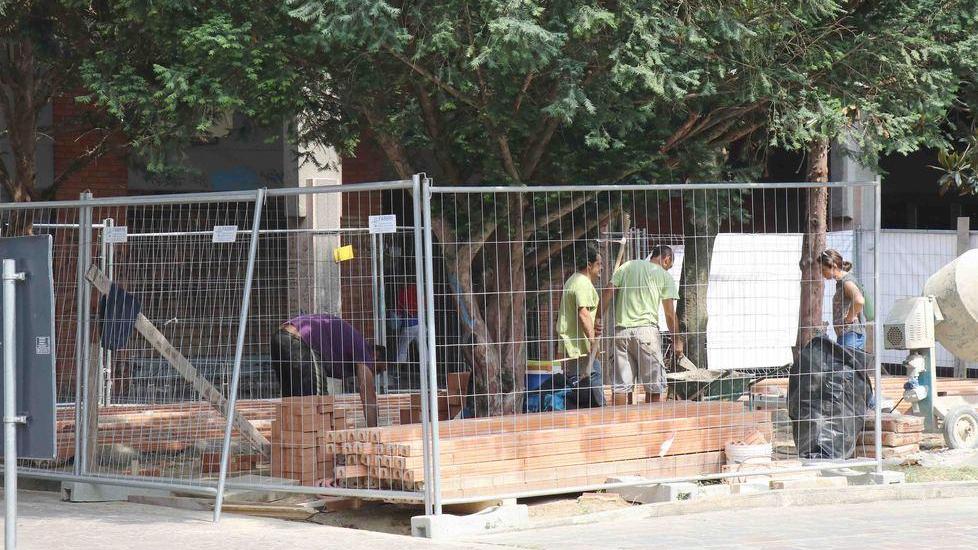 Lavori in corso in piazza Gobetti
