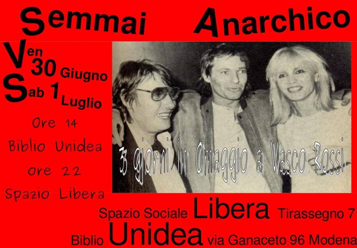 Modena: Anarchici di Spazio Libera: «Vasco uno di noi» Per lui festa non-stop di 3 sere 