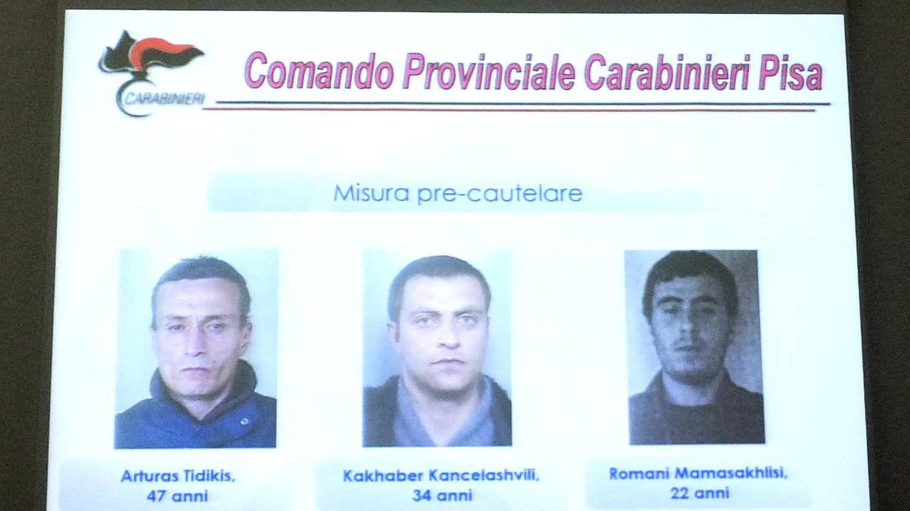 I tre imputati per la rapina ai danni della famiglia Poli